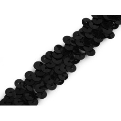 Elastic trimming braid, width 20 mm - Black (1 Meter)