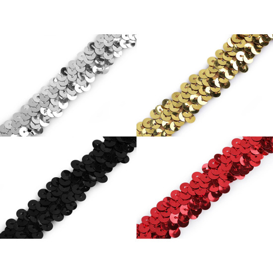 Elastic trimming braid, width 20 mm - Black (1 Meter) Elastic trimming braid, width 20 mm - Black (1 Meter)