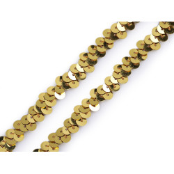 Elastic trimming braid, width 10 mm - Gold (1 Meter)