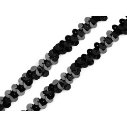 Elastic trimming braid, width 10 mm - Black (1 Meter)