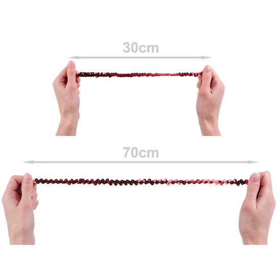 Elastic trimming braid, width 10 mm - Red (18 Meters) Elastic trimming braid, width 10 mm - Red (18 Meters)