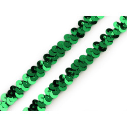 Elastic trimming braid, width 10 mm - Green (1 Meter)