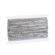 Braid trimming with rhinestones, width 8 mm, iron-on - Crystal (1 Meter) Braid trimming with rhinestones, width 8 mm, iron-on - Crystal (1 Meter)