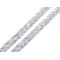 Galon / bandă autoadezivă cu pietre de sticlă fațetate, latime 8 mm - Cristal (1 Metru)