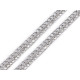 Braid trimming with chain and rhinestones, width 5 mm, iron-on - Crystal (18 Meters) Braid trimming with chain and rhinestones, width 5 mm, iron-on - Crystal (18 Meters)