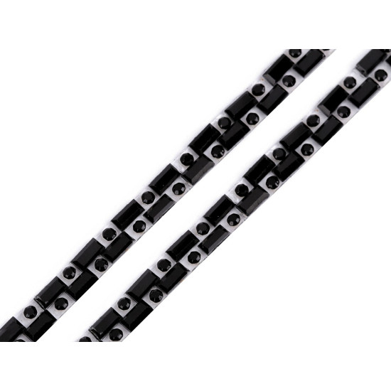 Braid trimming with rhinestones, width 5 mm, iron-on - Crystal (1 Meter) Braid trimming with rhinestones, width 5 mm, iron-on - Crystal (1 Meter)