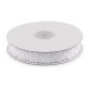 Aplikacja satynowa w taśmie szerokość 20 mm kwiat - White (1 Metr) Aplikacja satynowa w taśmie szerokość 20 mm kwiat - White (1 Metr)