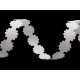 Aplikacja satynowa w taśmie szerokość 20 mm kwiat - White (1 Metr) Aplikacja satynowa w taśmie szerokość 20 mm kwiat - White (1 Metr)