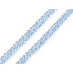 Liseré/galon satiné, largeur 10 mm - Bleu lumineux (1 Mètre)