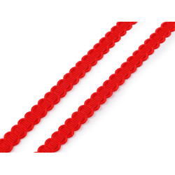 Liseré/galon satiné, largeur 10 mm - Rouge (1 Mètre)