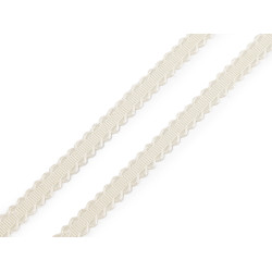 Liseré/galon satiné, largeur 10 mm - Crème clair (1 Mètre)