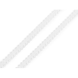 Liseré/galon satiné, largeur 10 mm - Blanc (1 Mètre)