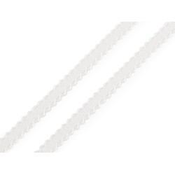 Liseré/galon satiné, largeur 10 mm - Blanc cassé (1 Mètre)