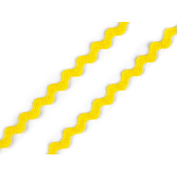 Ric rac ribbon, width 3.5 mm - Yellow (140 Meters)