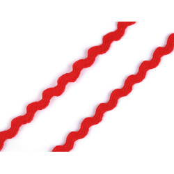 Ric rac ribbon, width 3.5 mm - Red (140 Meters)