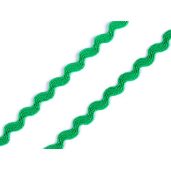 Ric rac ribbon, width 3.5 mm - Irish green (140 Meters)