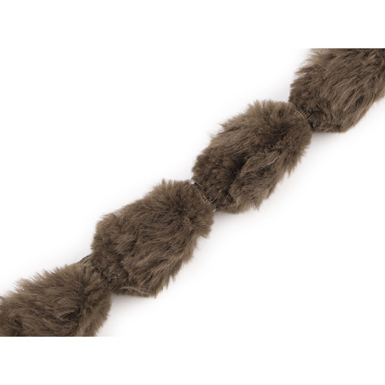 Liseré en fausse fourrure, à coudre, rond, largeur 3 cm - Beige (1 Mètre) Liseré en fausse fourrure, à coudre, rond, largeur 3 cm - Beige (1 Mètre)