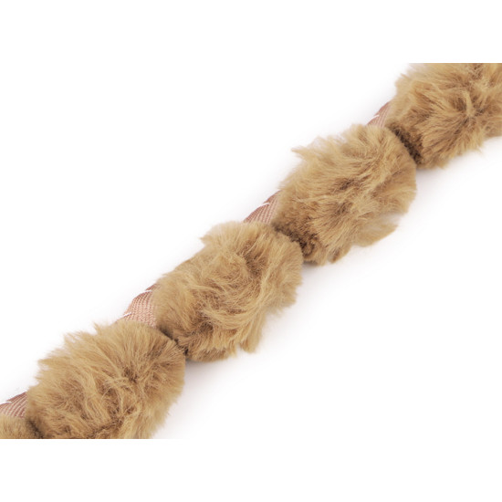 Liseré en fausse fourrure, à coudre, rond, largeur 3 cm - Beige (1 Mètre) Liseré en fausse fourrure, à coudre, rond, largeur 3 cm - Beige (1 Mètre)