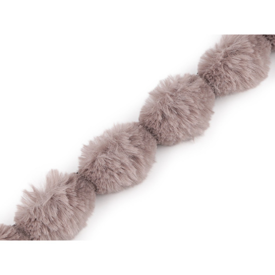 Liseré en fausse fourrure, à coudre, rond, largeur 3 cm - Beige (1 Mètre) Liseré en fausse fourrure, à coudre, rond, largeur 3 cm - Beige (1 Mètre)