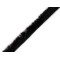 Artifical fur trimming to sew-on, flat, width 1.5 cm - Black (1 Meter)