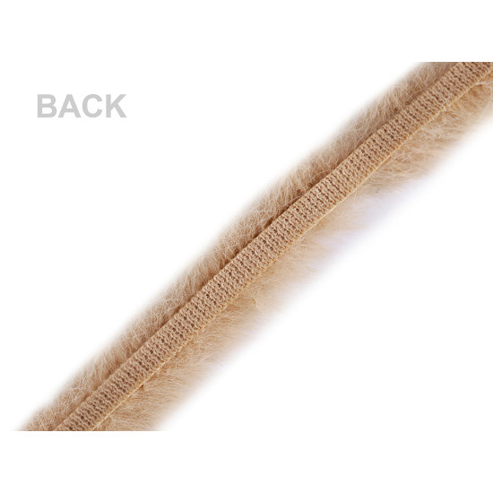 Artifical fur trimming to sew-on, flat, width 1.5 cm - Cream lightest (1 Meter) Artifical fur trimming to sew-on, flat, width 1.5 cm - Cream lightest (1 Meter)