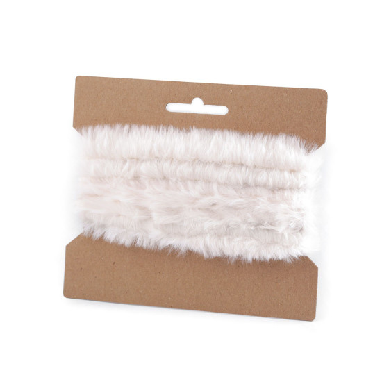 Artifical fur trimming to sew-on, flat, width 2 cm - Creamy light (10 Pieces) Artifical fur trimming to sew-on, flat, width 2 cm - Creamy light (10 Pieces)
