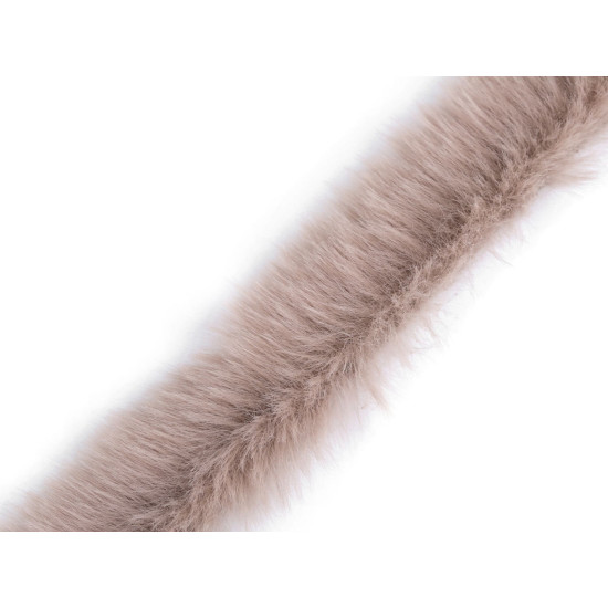 Artifical fur trimming to sew-on, flat, width 2 cm - Creamy light (10 Pieces) Artifical fur trimming to sew-on, flat, width 2 cm - Creamy light (10 Pieces)
