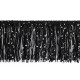 Fringes with sequins, width 10 cm - White (9 Meters)