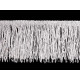 Fringes with sequins, width 10 cm - White (9 Meters)