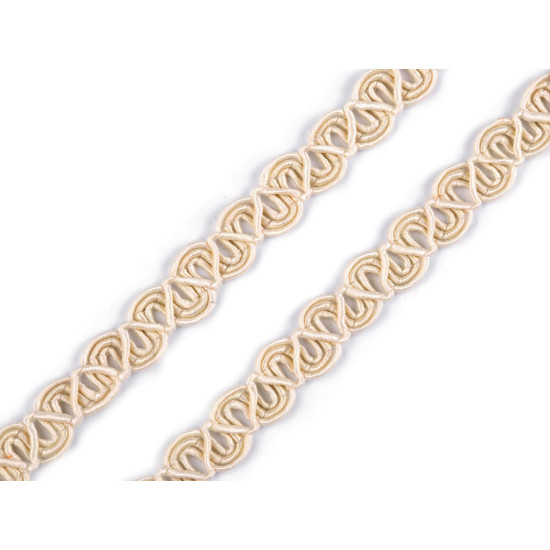 Cotton trimming braid width 8 mm - Creamy light (54 Meters) Cotton trimming braid width 8 mm - Creamy light (54 Meters)