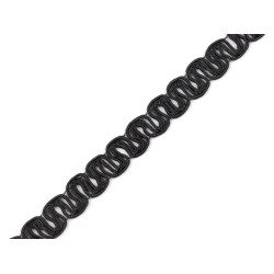 Taśma bawełniana szerokość 10 mm - Czarny (18 Metry)