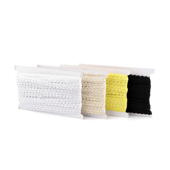 Cotton trimming braid width 10 mm - Ecru light (18 Meters) Cotton trimming braid width 10 mm - Ecru light (18 Meters)