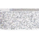Frędzle z holograficznymi cekinami szerokość 15 cm - Srebrny (1 Metr) Frędzle z holograficznymi cekinami szerokość 15 cm - Srebrny (1 Metr)