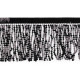 Frędzle z holograficznymi cekinami szerokość 15 cm - Srebrny (1 Metr) Frędzle z holograficznymi cekinami szerokość 15 cm - Srebrny (1 Metr)