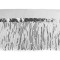 Banda / galon organza cu franjuri din paiete, latime 20 cm - Argintiu (1 Metru)