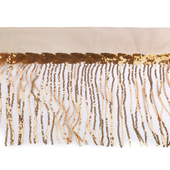 Banda / galon organza cu franjuri din paiete, latime 20 cm - Vișiniu (9 Metri) Banda / galon organza cu franjuri din paiete, latime 20 cm - Vișiniu (9 Metri)