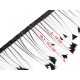 Taśma z piór - indycze pióra 9-14 cm - Czarny (10 Metry) Taśma z piór - indycze pióra 9-14 cm - Czarny (10 Metry)