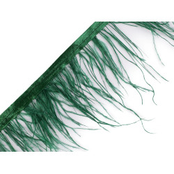 Trimming braid - marabou feathers, 5-10 cm - Green (1 Meter)
