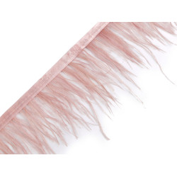 Trimming braid - marabou feathers, 5-10 cm - Powder (1 Meter)