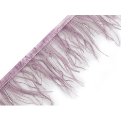 Trimming braid - marabou feathers, 5-10 cm - Lila (1 Meter)