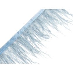 Trimming braid - marabou feathers, 5-10 cm - Blue light (1 Meter)