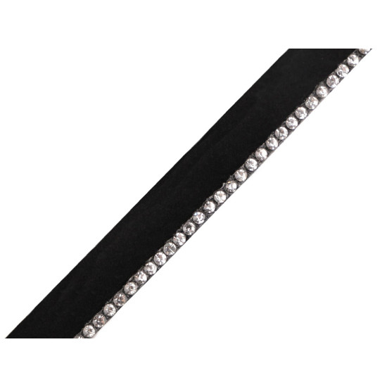 Taśma ozdobna / wypustka ze szklanymi kamyczkami szerokość 10 mm - Kremowyjasny (1 Metr) Taśma ozdobna / wypustka ze szklanymi kamyczkami szerokość 10 mm - Kremowyjasny (1 Metr)