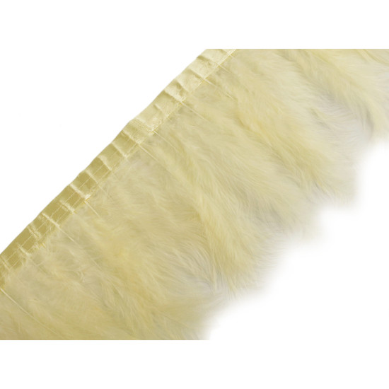 Taśma z piór - indycze pióra szerokość 9-12 cm - Zielony (2 Metry) Taśma z piór - indycze pióra szerokość 9-12 cm - Zielony (2 Metry)