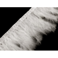 Taśma z piór - indycze pióra szerokość 9-12 cm - Off white (2 Metry)