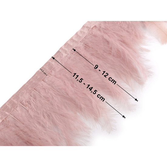 Taśma z piór - indycze pióra szerokość 9-12 cm - Zielony (2 Metry) Taśma z piór - indycze pióra szerokość 9-12 cm - Zielony (2 Metry)