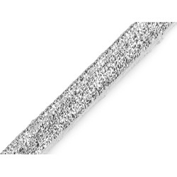 Lurex insertion piping, width 10 mm - Silver (1 Meter)