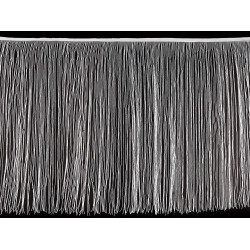 Frange avec lurex, largeur 50 cm - Blanc (1 Mètre)
