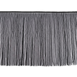 Frange avec lurex, largeur 50 cm - Noir (1 Mètre)