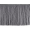 Borlas con lurex, ancho 50 cm - Negro (1 Metro)