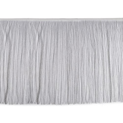 Frange avec lurex, largeur 50 cm - Argent (1 Mètre)